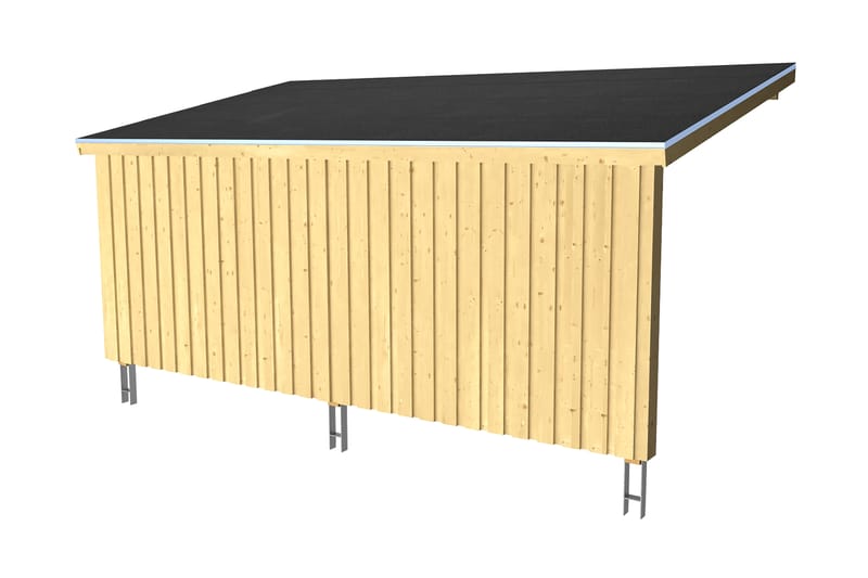PLUS Nordic Multi Puutarhavaja Seinämalli 9,5 m² - Avoin - Harmaa - Piha & ulkoaltaat - Lasiterassi & pihamökki - Mökit - Vierasmökki