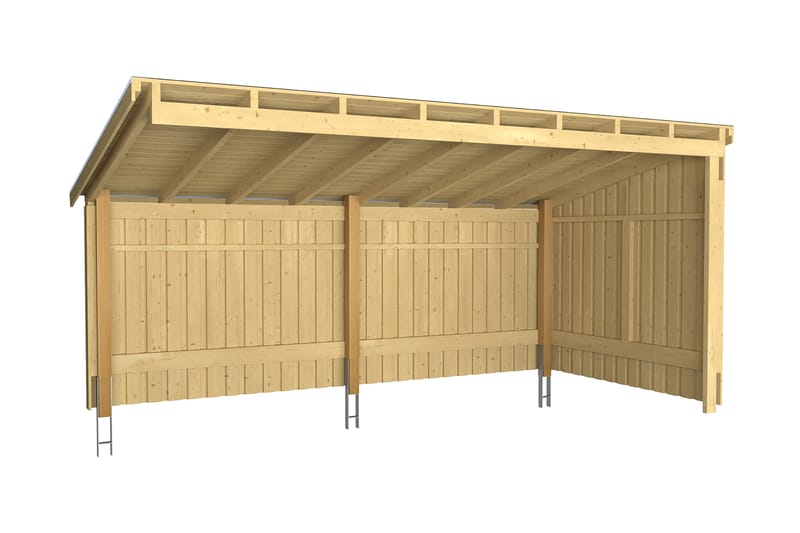 PLUS Nordic Multi Puutarhavaja Seinämalli 9,5 m² - Avoin - Harmaa - Piha & ulkoaltaat - Lasiterassi & pihamökki - Mökit - Vierasmökki