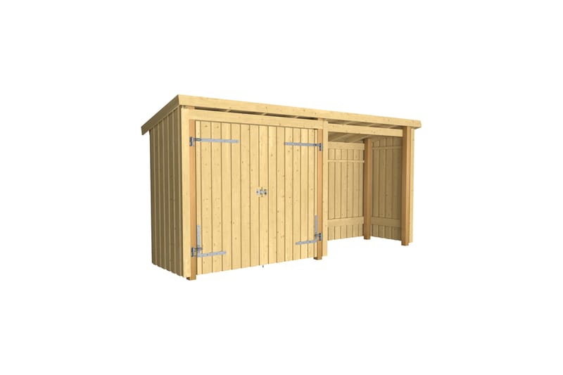 PLUS Nordic Multi Puutarhavaja 4,7 m² - 2 moduulia tuplaovel - Harmaa - Piha & ulkoaltaat - Lasiterassi & pihamökki - Mökit - Vierasmökki