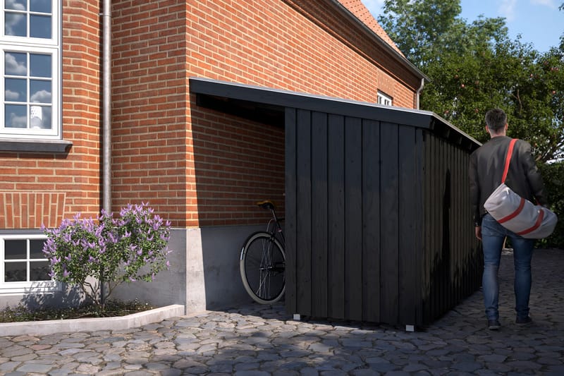 PLUS Nordic Multi Puutarhavaja Seinämalli 9,5 m² - Puoliksi - Harmaa - Piha & ulkoaltaat - Lasiterassi & pihamökki - Mökit - Vierasmökki
