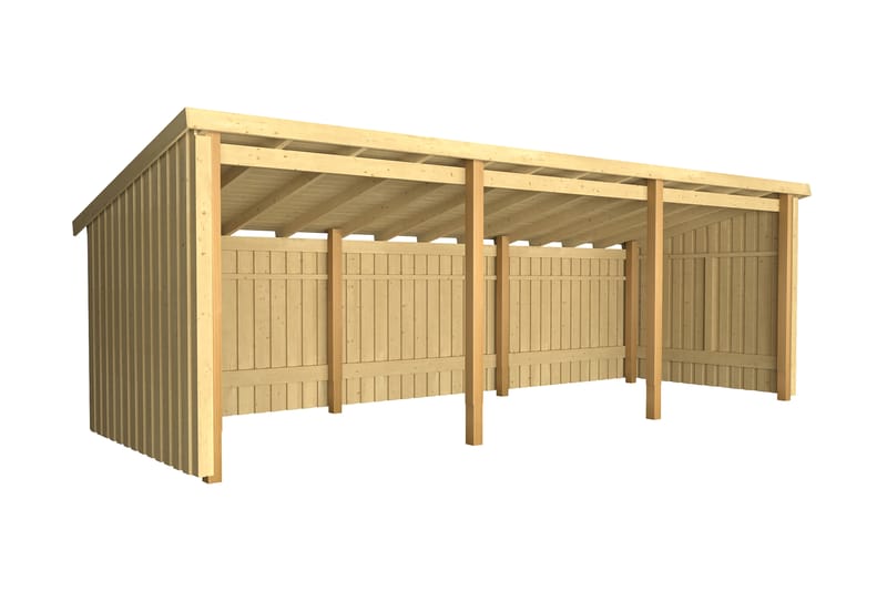 PLUS Nordic Multi Puutarhavaja 14 m² - 3 moduulia Avoin - Harmaa - Piha & ulkoaltaat - Lasiterassi & pihamökki - Mökit - Vierasmökki