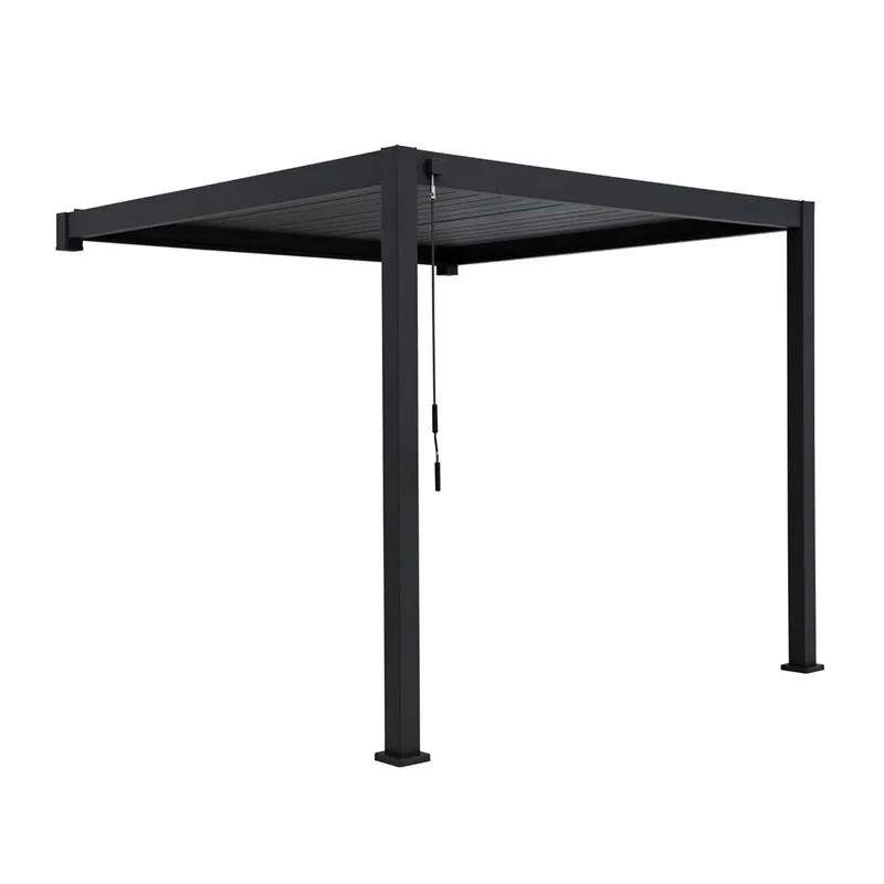 Paviljonki Örnvik-111 3x4M seinään asennettava, tummanharmaa