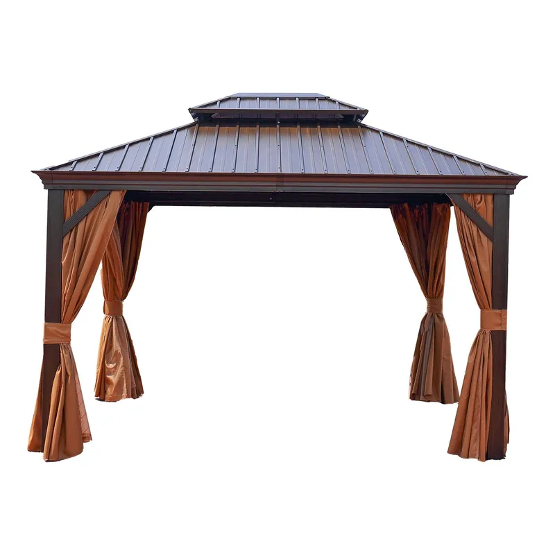 Paviljonki Sunsetia 3,65x4,85x2/2,7M, ruskea/beige