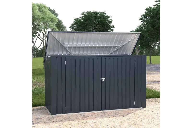 Fornorth Jätesuoja 237x101x131 cm - Tummanharmaa - Piha & ulkoaltaat - Lasiterassi & pihamökki - Varastot & liiterit - Roskakatos