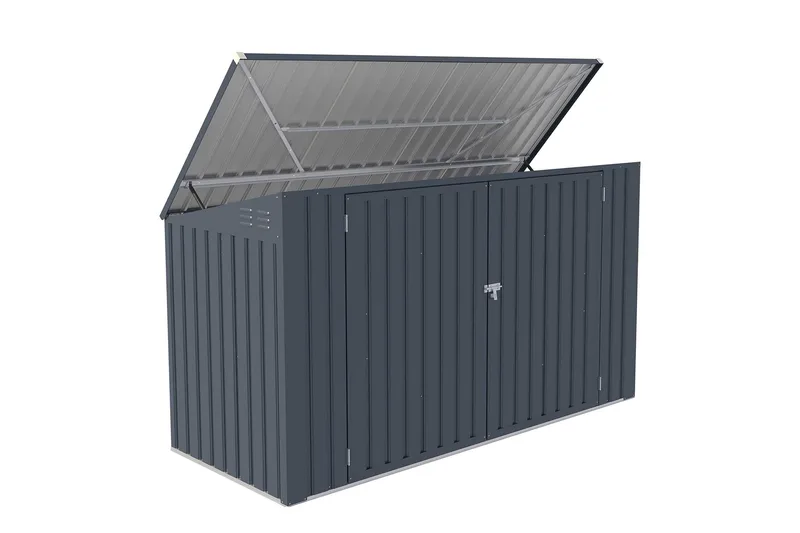 Fornorth Jätesuoja 237x101x131 cm, Tummanharmaa