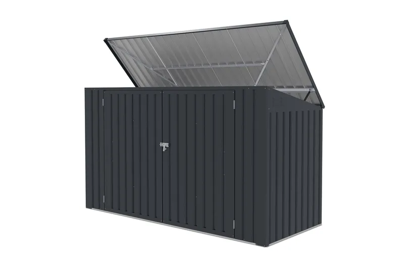 Fornorth Jätesuoja 237x101x131 cm - Tummanharmaa - Piha & ulkoaltaat - Lasiterassi & pihamökki - Varastot & liiterit - Roskakatos