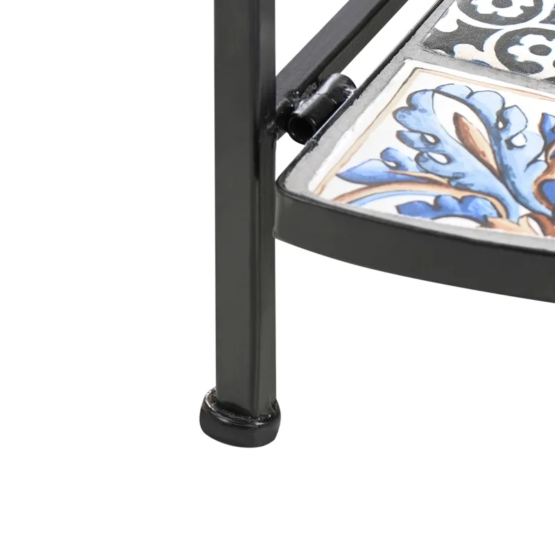 Hylly ulos Favara 43 cm - Musta/monivärinen - Piha & ulkoaltaat - Lasiterassi & pihamökki - Varastot & liiterit - Varastot