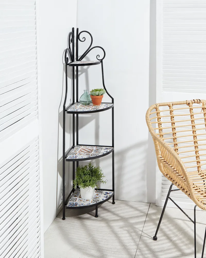 Hylly ulos Favara 43 cm - Musta/monivärinen - Piha & ulkoaltaat - Lasiterassi & pihamökki - Varastot & liiterit - Varastot