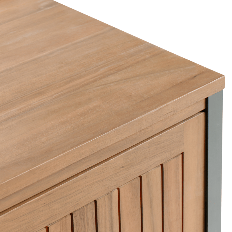 Keittiökaappi ulkokäyttöön Ivrea akaasiapuu - Ruskea/harmaa - Piha & ulkoaltaat - Grillaus - Ulkokeittiö - Valmis ulkokeittiö