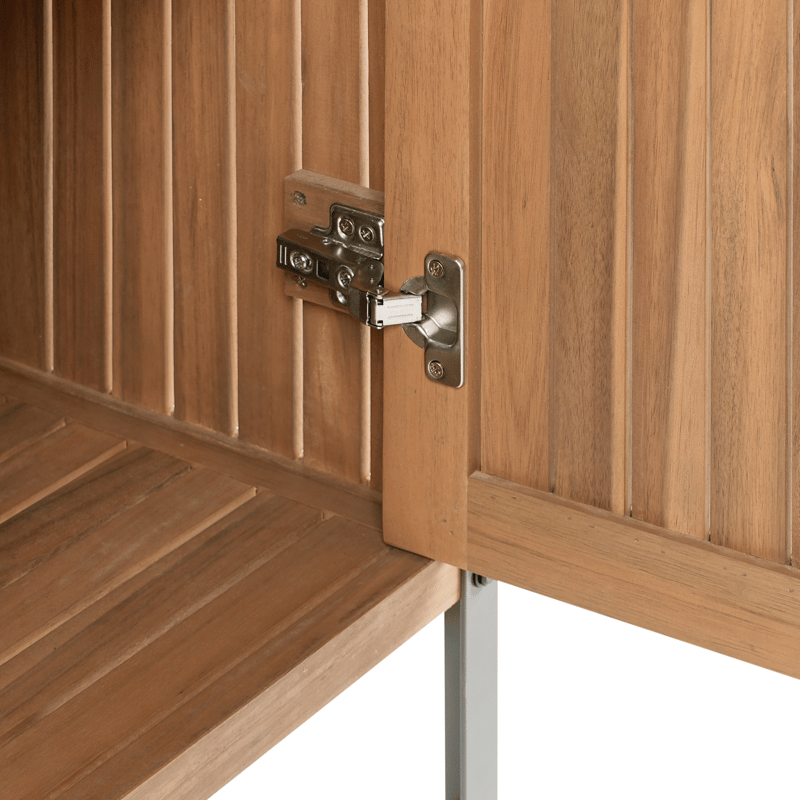 Keittiökaappi ulkokäyttöön Ivrea akaasiapuu - Ruskea/harmaa - Piha & ulkoaltaat - Grillaus - Ulkokeittiö - Valmis ulkokeittiö