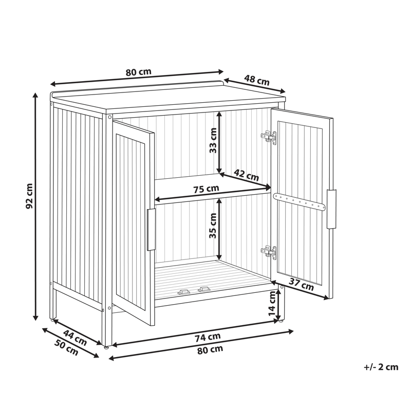 Keittiökaappi ulkokäyttöön Ivrea akaasiapuu - Ruskea/harmaa - Piha & ulkoaltaat - Grillaus - Ulkokeittiö - Valmis ulkokeittiö
