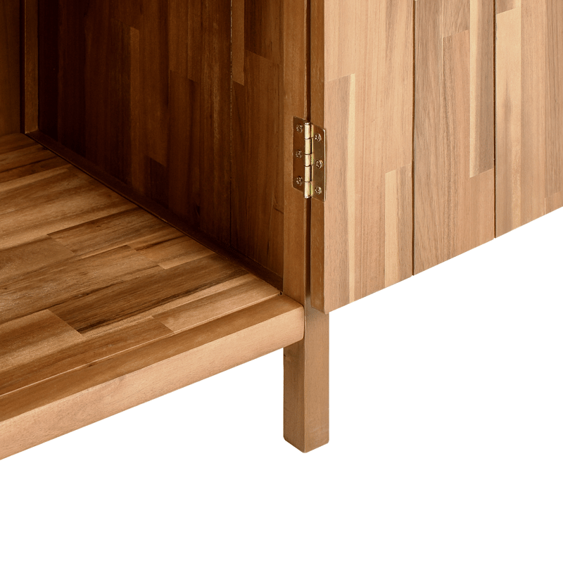 Keittiökaappi ulkokäyttöön Venosa akaasiapuu 50x80 cm - Ruskea - Piha & ulkoaltaat - Grillaus - Ulkokeittiö - Valmis ulkokeittiö