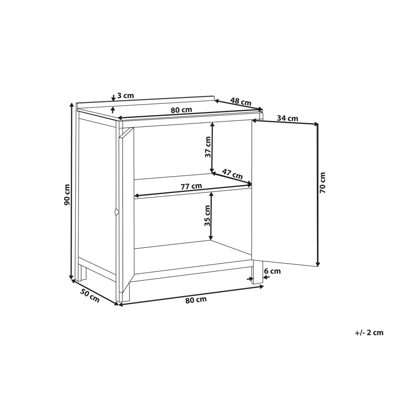 Keittiökaappi ulkokäyttöön Venosa akaasiapuu 50x80 cm - Ruskea - Piha & ulkoaltaat - Grillaus - Ulkokeittiö - Valmis ulkokeittiö