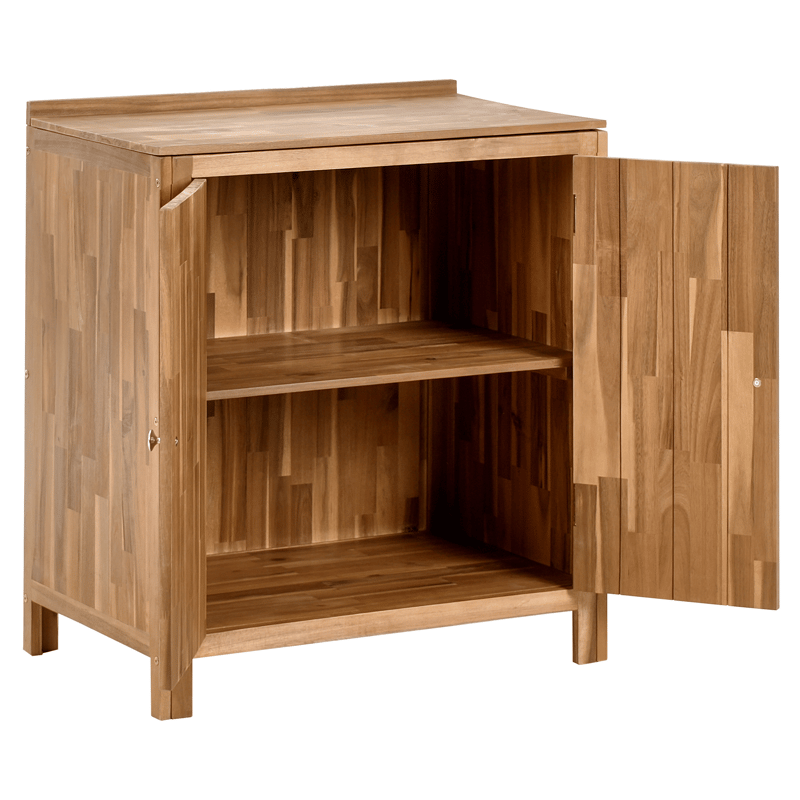 Keittiökaappi ulkokäyttöön Venosa akaasiapuu 50x80 cm - Ruskea - Piha & ulkoaltaat - Grillaus - Ulkokeittiö - Valmis ulkokeittiö