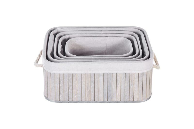 Kori Talpe 5 kappaletta Harmaa/valkoinen - Harmaa/valkoinen - Säilytys - Seinäsäilytys