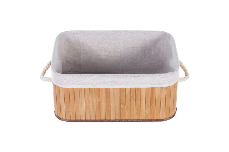 Kori Talpe 5 kappaletta Vaalea puu/valkoinen - Vaalea puu/valkoinen - Säilytys - Piensäilytys - Säilytyskorit - Punottu kori & rottinkikori