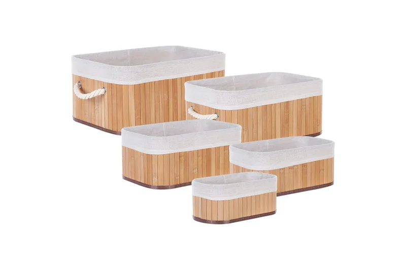 Kori Talpe 5 kappaletta Vaalea puu/valkoinen, Vaalea puu/valkoinen