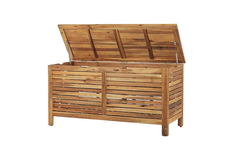 Låda Beliani Riviera Ljus trä Light wood - Puutarhakalusteet - Säilytyslaatikot & kalustesuojat - Säilytyslaatikot ulos