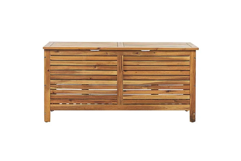 Låda Beliani Riviera Ljus trä Light wood - Puutarhakalusteet - Säilytyslaatikot & kalustesuojat - Säilytyslaatikot ulos