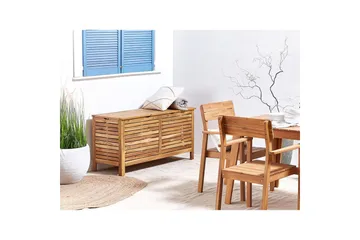 Låda Beliani Riviera Ljus trä Light wood - Puutarhakalusteet - Säilytyslaatikot & kalustesuojat - Säilytyslaatikot ulos