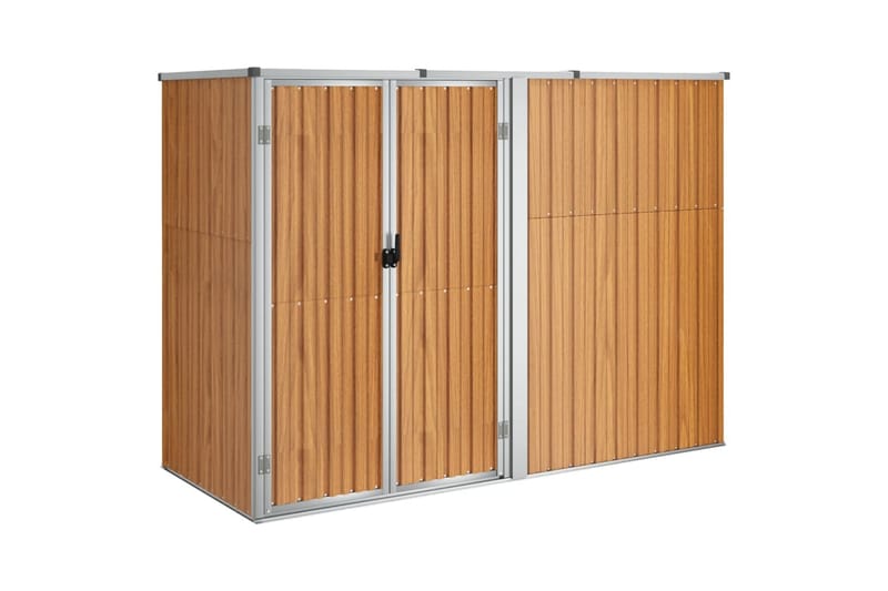 Puutarhan työkaluvaja ruskea 225x89x161 cm galvanoitu teräs - Ruskea - Piha & ulkoaltaat - Lasiterassi & pihamökki - Varastot & liiterit - Varastot