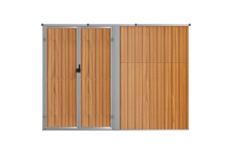 Puutarhan työkaluvaja ruskea 225x89x161 cm galvanoitu teräs - Ruskea - Piha & ulkoaltaat - Lasiterassi & pihamökki - Varastot & liiterit - Varastot