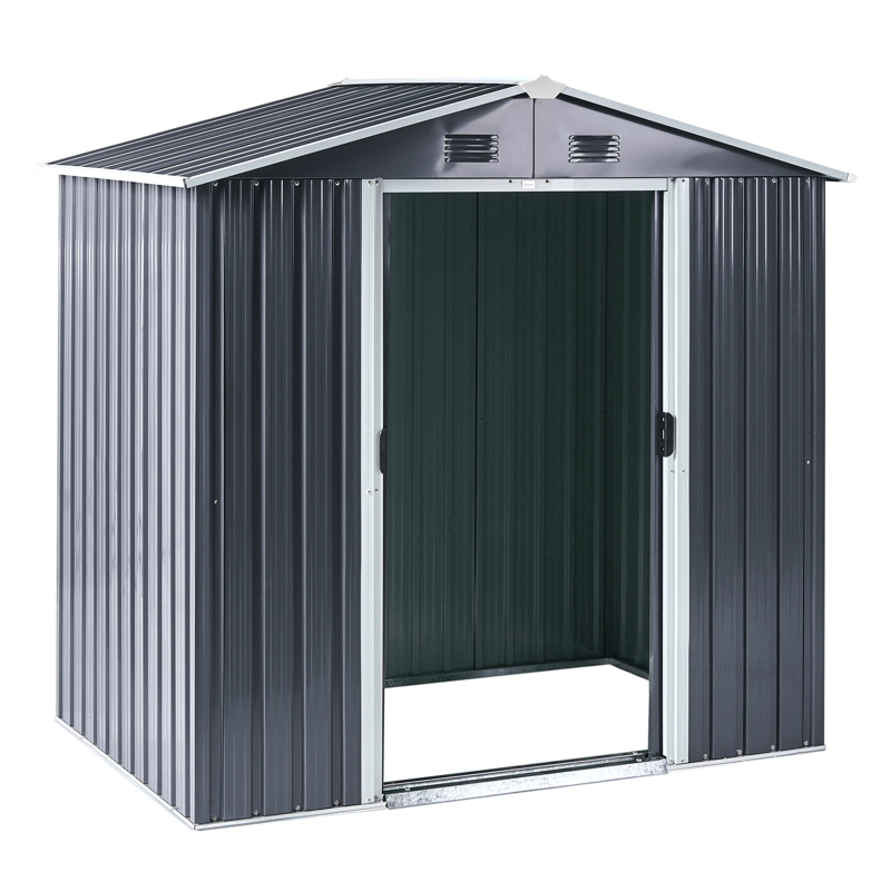 Puutarhavaja Cirella 118x194 cm - Harmaa/Valkoinen - Piha & ulkoaltaat - Lasiterassi & pihamökki - Varastot & liiterit - Työkaluvaja