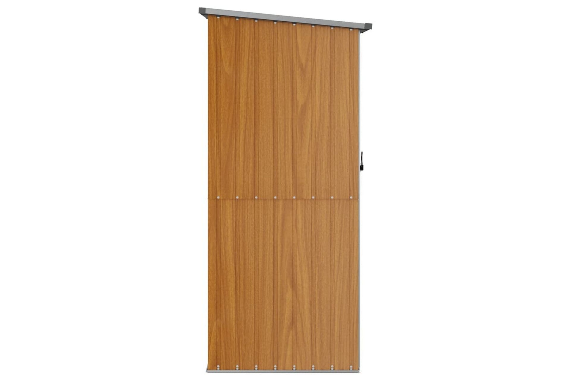 Puutarhavaja ruskea 118,5x97x209,5 cm galvanoitu teräs - Ruskea - Piha & ulkoaltaat - Lasiterassi & pihamökki - Varastot & liiterit - Varastot