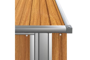 Puutarhavaja ruskea 118,5x97x209,5 cm galvanoitu teräs - Ruskea - Piha & ulkoaltaat - Lasiterassi & pihamökki - Varastot & liiterit - Varastot