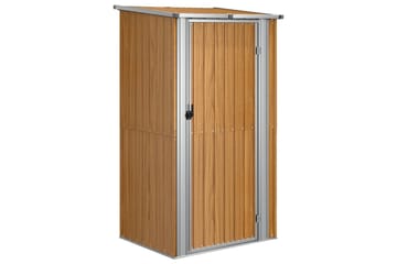 Puutarhavaja ruskea 118,5x97x209,5 cm galvanoitu teräs - Ruskea - Piha & ulkoaltaat - Lasiterassi & pihamökki - Varastot & liiterit - Varastot