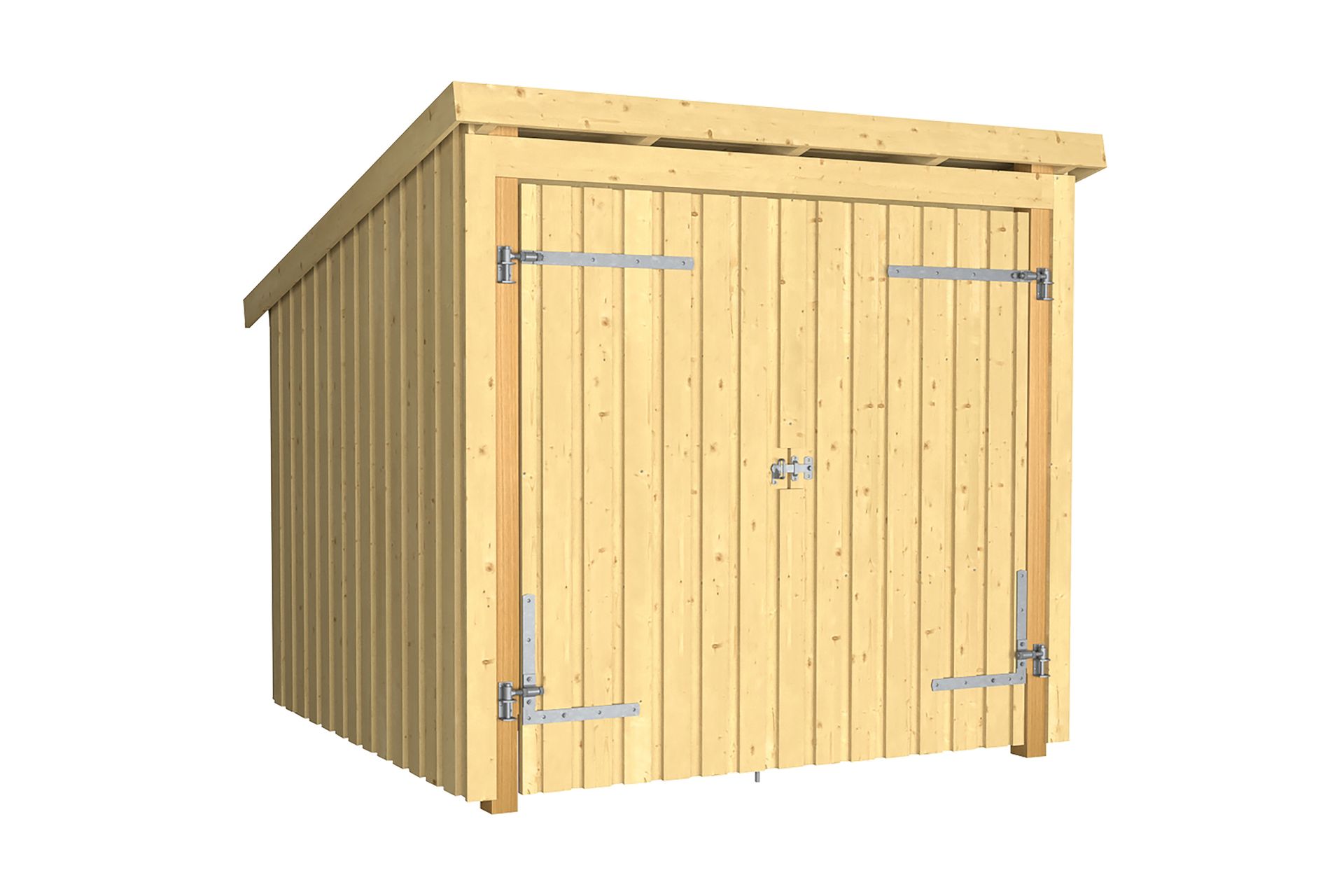 PLUS Nordic Pyörävaja 5 m² - 1 Moduuli tuplaovella - Harmaa - Piha & ulkoaltaat - Lasiterassi & pihamökki - Varastot & liiterit - Pyörävaja & pyöräteline