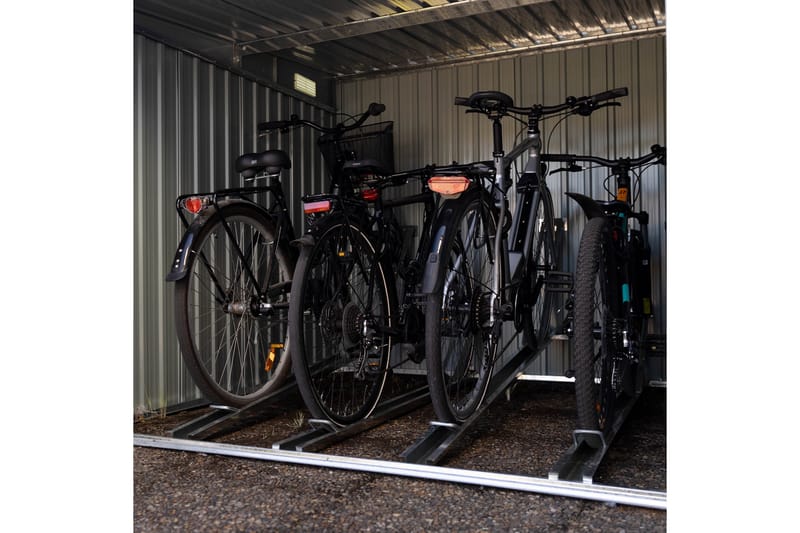 Pyörävarasto 4,2 m² neljälle pyörälle - Piha & ulkoaltaat - Lasiterassi & pihamökki - Varastot & liiterit - Pyörävaja & pyöräteline
