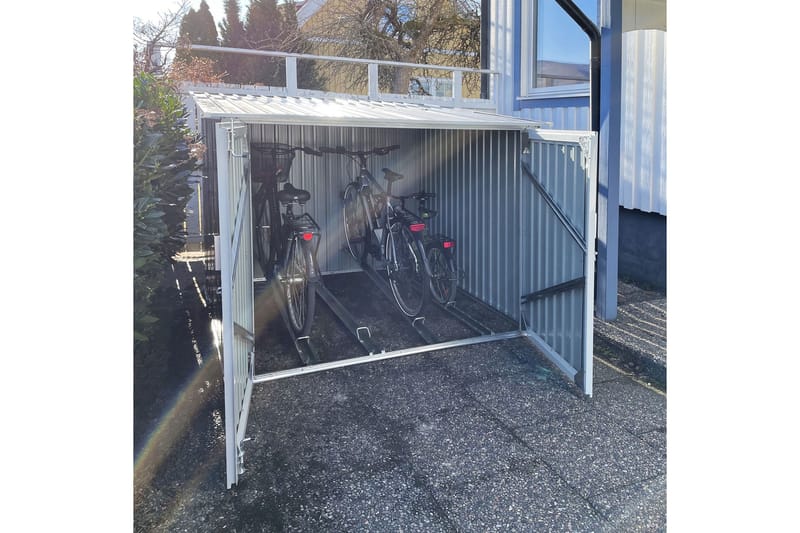 Pyörävarasto 4,2 m² neljälle pyörälle - Piha & ulkoaltaat - Lasiterassi & pihamökki - Varastot & liiterit - Pyörävaja & pyöräteline
