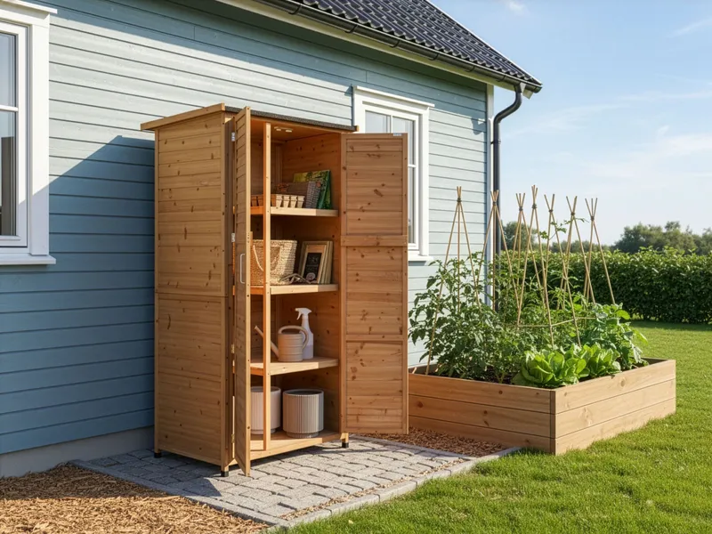 Työkaluvaja Arsego 67x96 cm - Ruskea - Piha & ulkoaltaat - Lasiterassi & pihamökki - Varastot & liiterit - Varastot