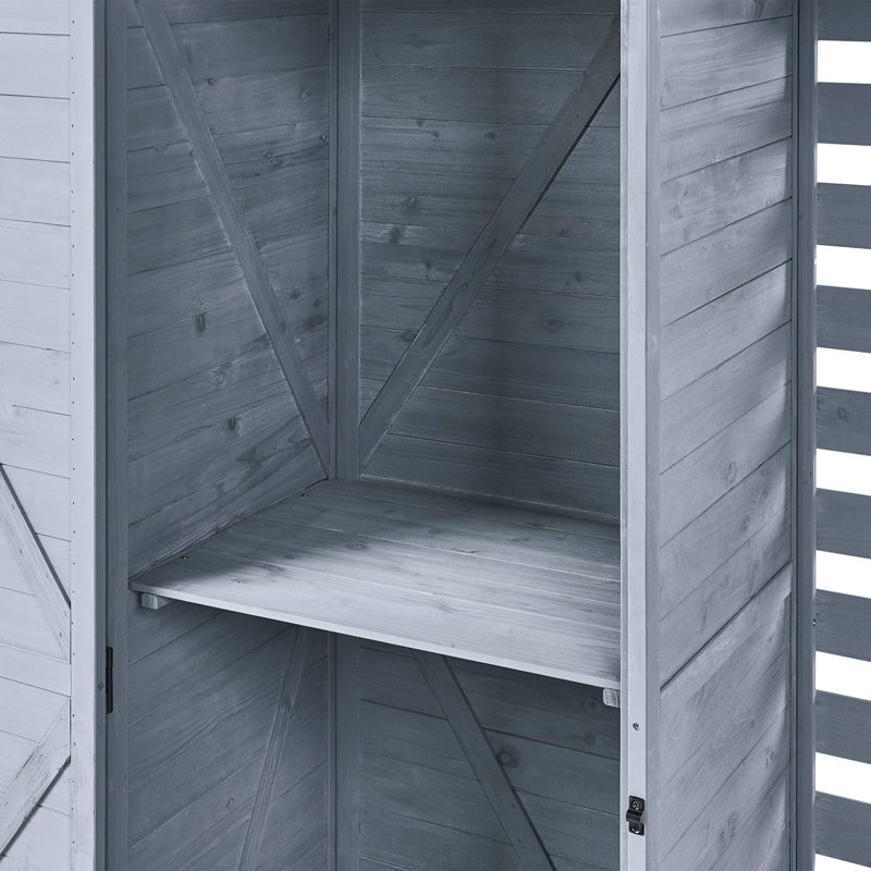 Työkaluvaja Cengio 57x130 cm - Harmaa/musta - Piha & ulkoaltaat - Lasiterassi & pihamökki - Varastot & liiterit - Varastot