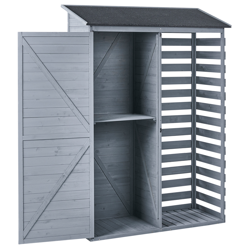 Työkaluvaja Cengio 57x130 cm - Harmaa/musta - Piha & ulkoaltaat - Lasiterassi & pihamökki - Varastot & liiterit - Varastot