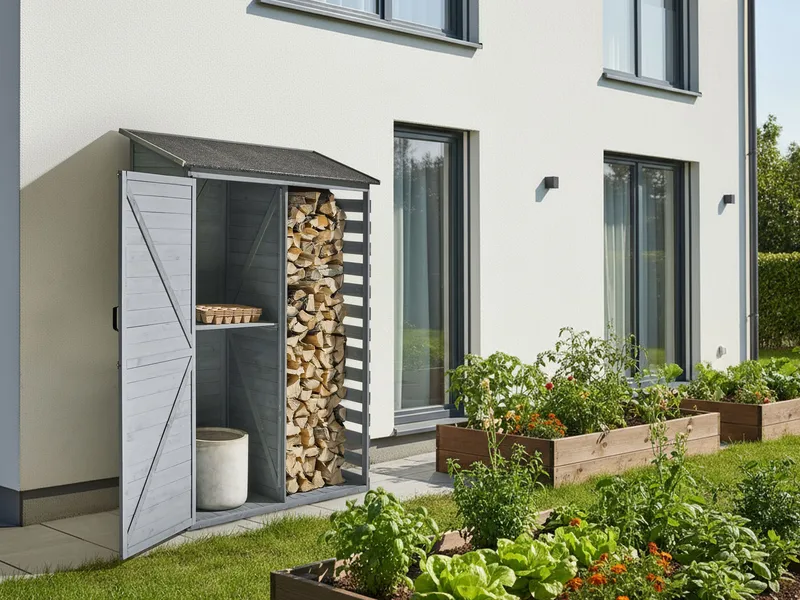 Työkaluvaja Cengio 57x130 cm - Harmaa/musta - Piha & ulkoaltaat - Lasiterassi & pihamökki - Varastot & liiterit - Varastot