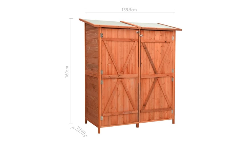 Puutarhan työkaluvaja 135,5x75x160 cm täysi kuusi - Piha & ulkoaltaat - Lasiterassi & pihamökki - Varastot & liiterit - Työkaluvaja