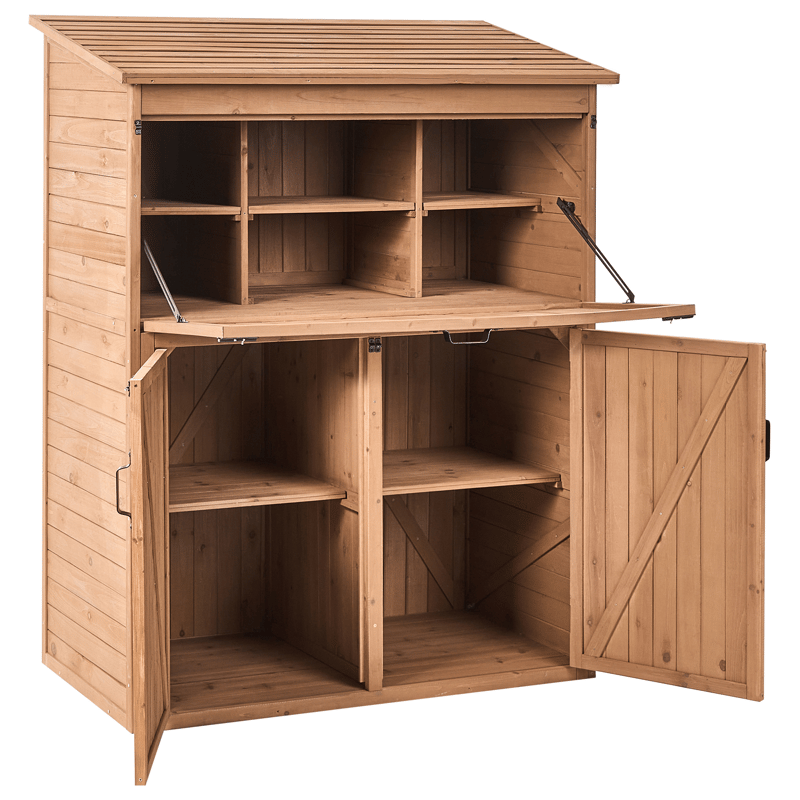 Työkaluvaja Toffia 127 cm 66 cm - Ruskea - Piha & ulkoaltaat - Lasiterassi & pihamökki - Varastot & liiterit - Varastot