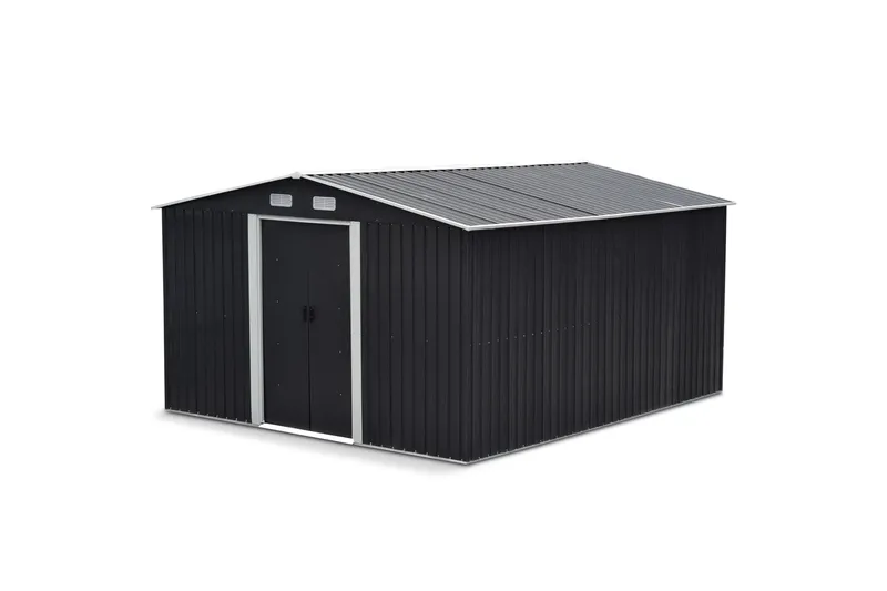Varasto ja työkaluvaja 12,5 m² | Kaksinkertainen liukuovi | Peruspakkaus mukana - Piha & ulkoaltaat - Lasiterassi & pihamökki - Varastot & liiterit - Työkaluvaja