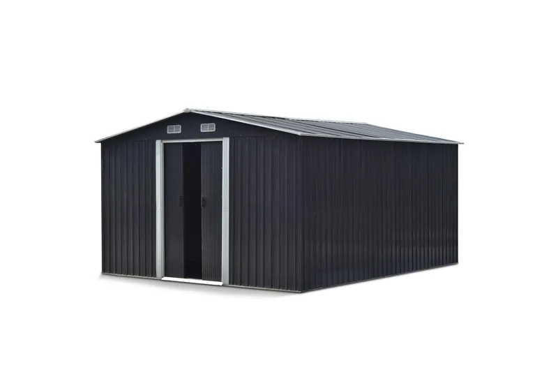 Varasto ja työkaluvaja 12,5 m² | Kaksinkertainen liukuovi | Peruspakkaus mukana - Piha & ulkoaltaat - Lasiterassi & pihamökki - Varastot & liiterit - Työkaluvaja