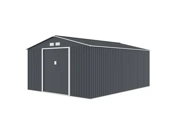 Varasto ja työkaluvaja Jerone 15,3 m² Tummanharmaa - Piha & ulkoaltaat - Lasiterassi & pihamökki - Varastot & liiterit - Varastot