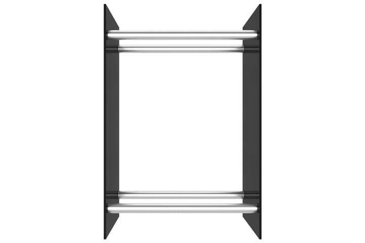 Polttopuuteline musta 40x35x60 cm lasi - Varastot - Puuvaja & puuliiteri - Polttopuun säilytys