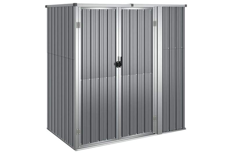 Puutarhan työkaluvaja harmaa 161x89x161 cm galvanoitu teräs - Harmaa - Piha & ulkoaltaat - Lasiterassi & pihamökki - Varastot & liiterit - Varastot
