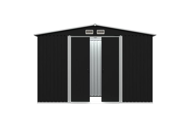 Puutarhan varastovaja antrasiitti teräs 257x205x178 cm - Antrasiitti - Piha & ulkoaltaat - Lasiterassi & pihamökki - Varastot & liiterit - Varastot