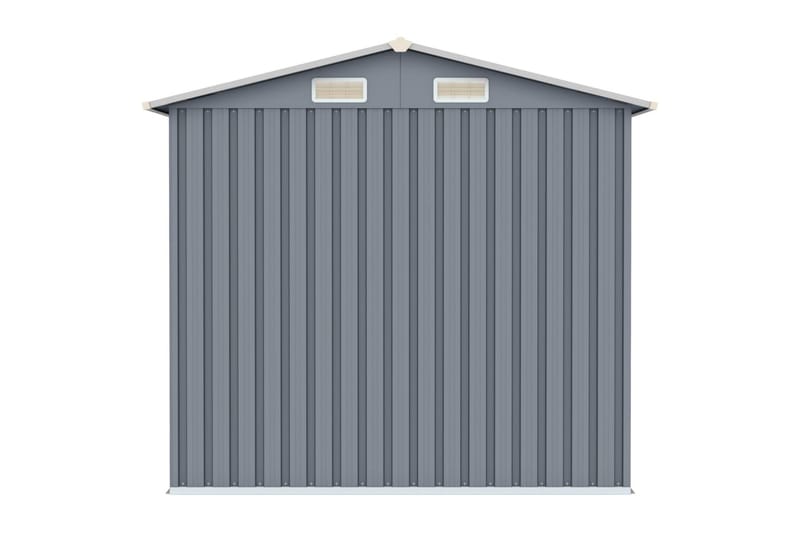 Puutarhavaja harmaa 205x129x183 cm galvanoitu teräs - Harmaa - Piha & ulkoaltaat - Lasiterassi & pihamökki - Varastot & liiterit - Varastot