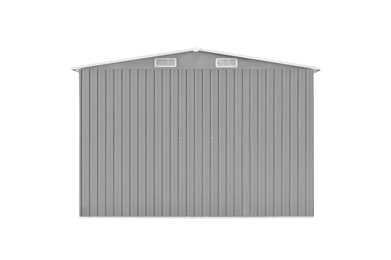 Puutarhavaja harmaa 257x990x181 cm galvanoitu teräs - Harmaa - Piha & ulkoaltaat - Lasiterassi & pihamökki - Varastot & liiterit - Varastot