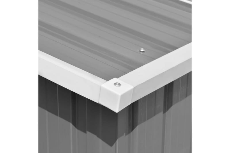 Puutarhavaja harmaa 257x990x181 cm galvanoitu teräs - Harmaa - Piha & ulkoaltaat - Lasiterassi & pihamökki - Varastot & liiterit - Varastot