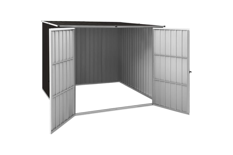 Puutarhavaja ruskea 195x198x159 cm galvanoitu teräs - Ruskea - Piha & ulkoaltaat - Lasiterassi & pihamökki - Varastot & liiterit - Varastot
