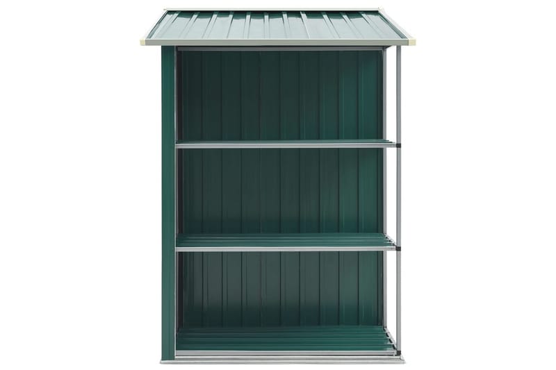 Puutarhavaja telineellä vihreä 205x130x183 cm rauta - Vihreä - Piha & ulkoaltaat - Lasiterassi & pihamökki - Varastot & liiterit - Varastot